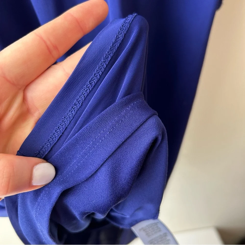 5 FOR $25 |Trina Turk Cold Shoulder Sleeves Knee Length Midi Dress Royal Blue 6 - Picture 10 of 11
